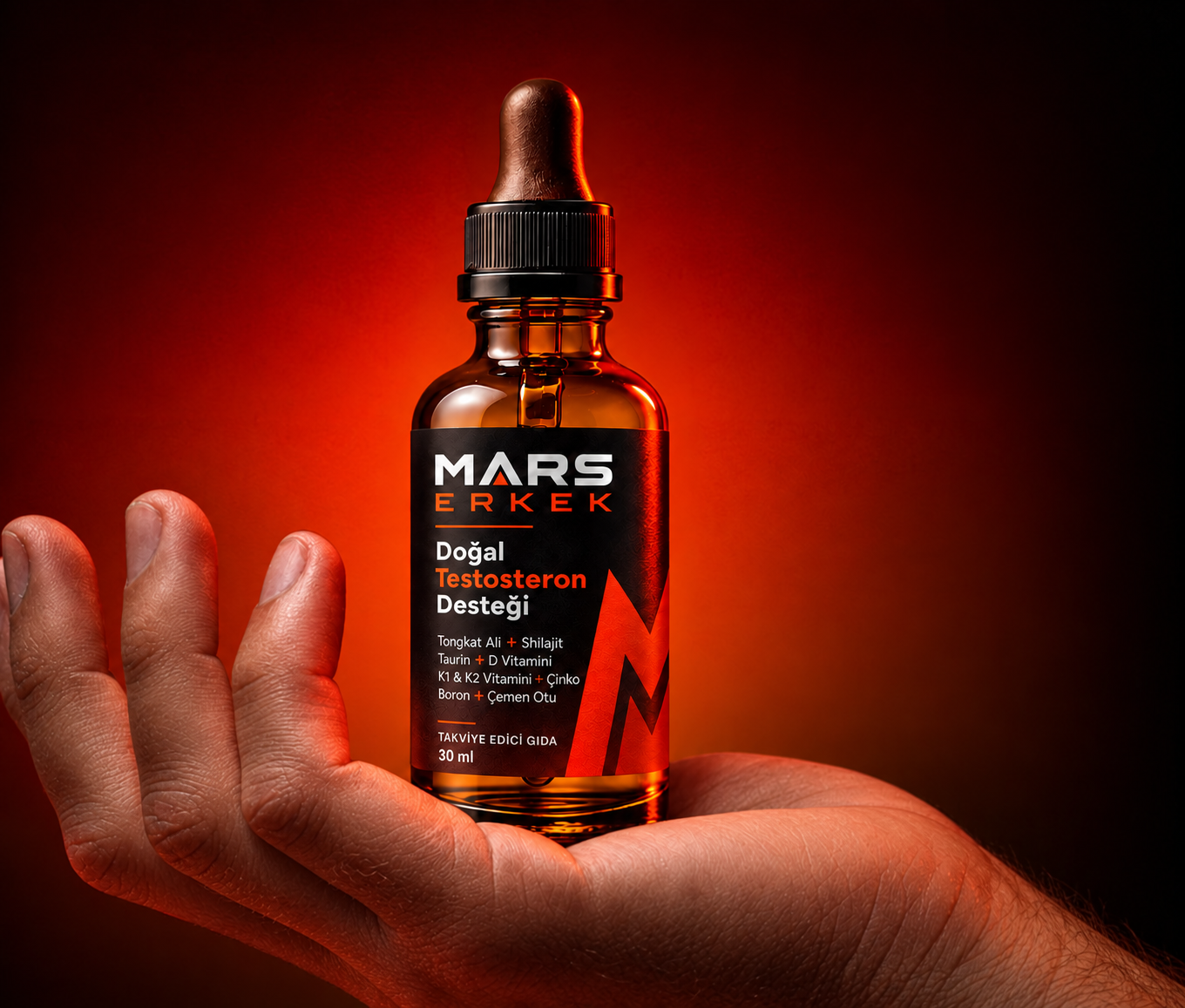 Açık tenli elde tutulan Mars Erkek amber şişe